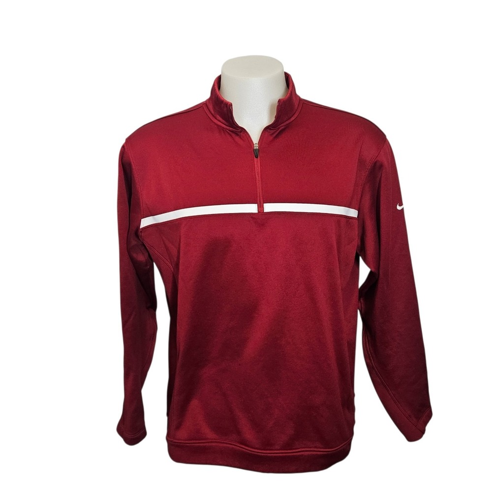 Y2K Nike Golf Tour Performance 1/4 Zip Jacket Red Size Large